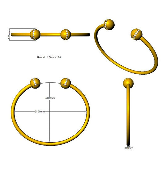 SBK1115 — Bangle - 9k Yellow Gold detail