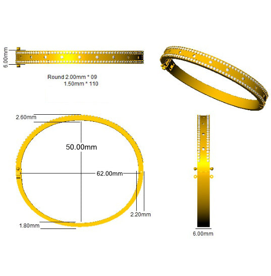 SBK1102 — Bangle - 9k Yellow Gold detail