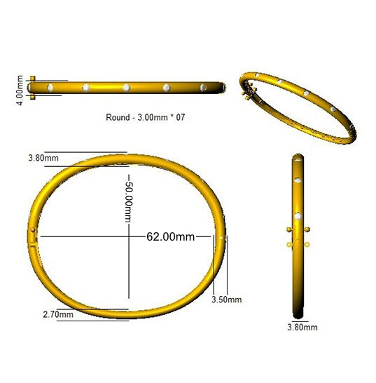 SBK1103 — Bangle - 9k Yellow Gold detail