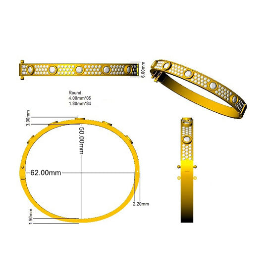 SBK1116 — Bangle - 9k Yellow Gold detail