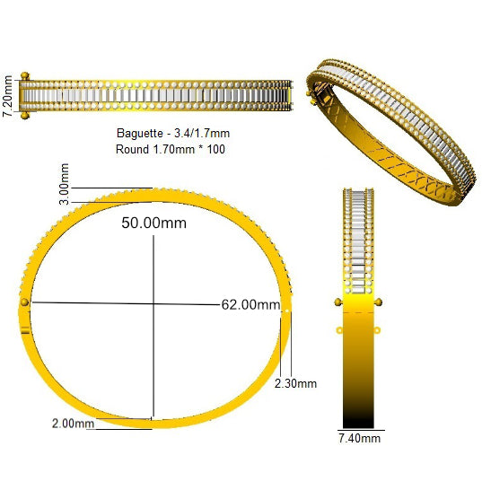 SBK1165 — Bangle - 9k Yellow Gold detail