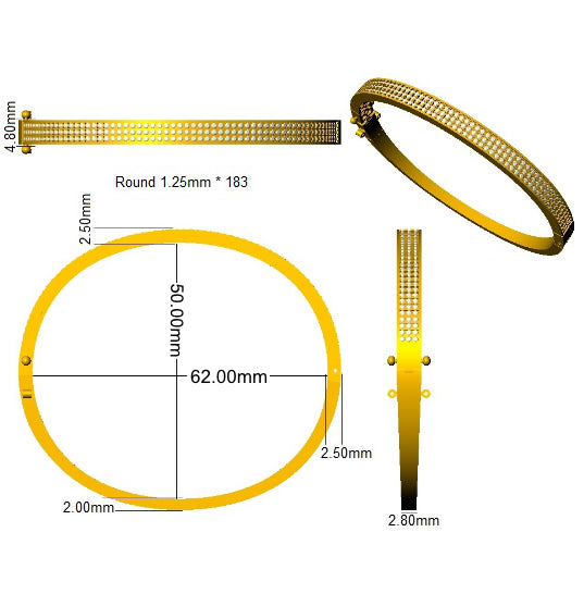 SBK1172 — Bangle - 9k Yellow Gold detail