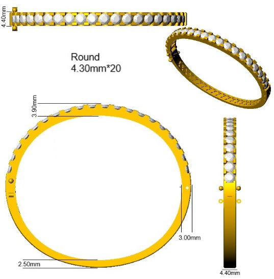 SBK1231 — Bangle - 9k Yellow Gold detail