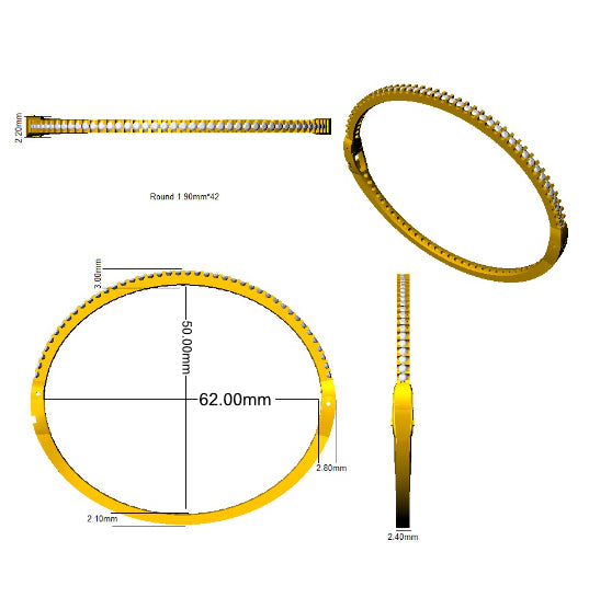 SBK774 — Bangle - 9k Yellow Gold detail