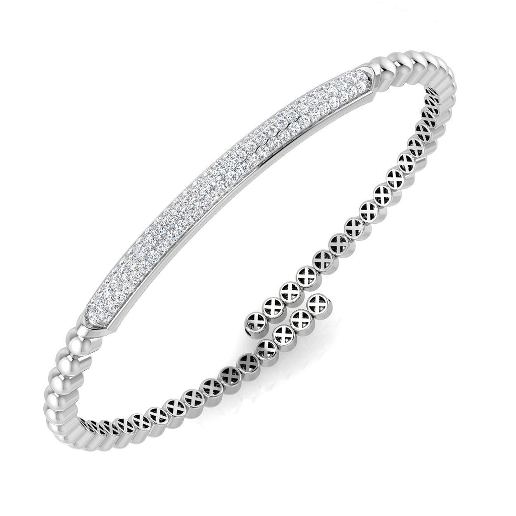 SBK886 — Bangle - 9k White Gold