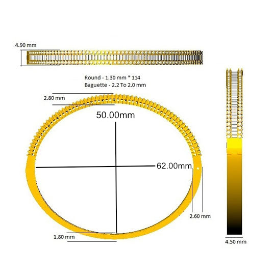 SBK892 — Bangle - 9k Yellow Gold detail