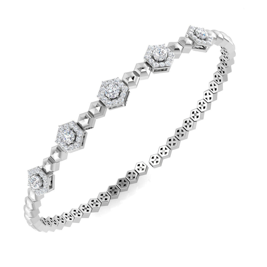 SBK909 — Bangle - 9k White Gold