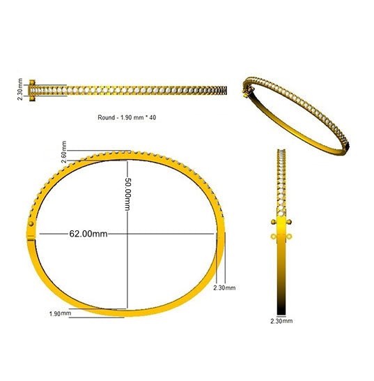 SBK960 — Bangle - 9k Yellow Gold detail