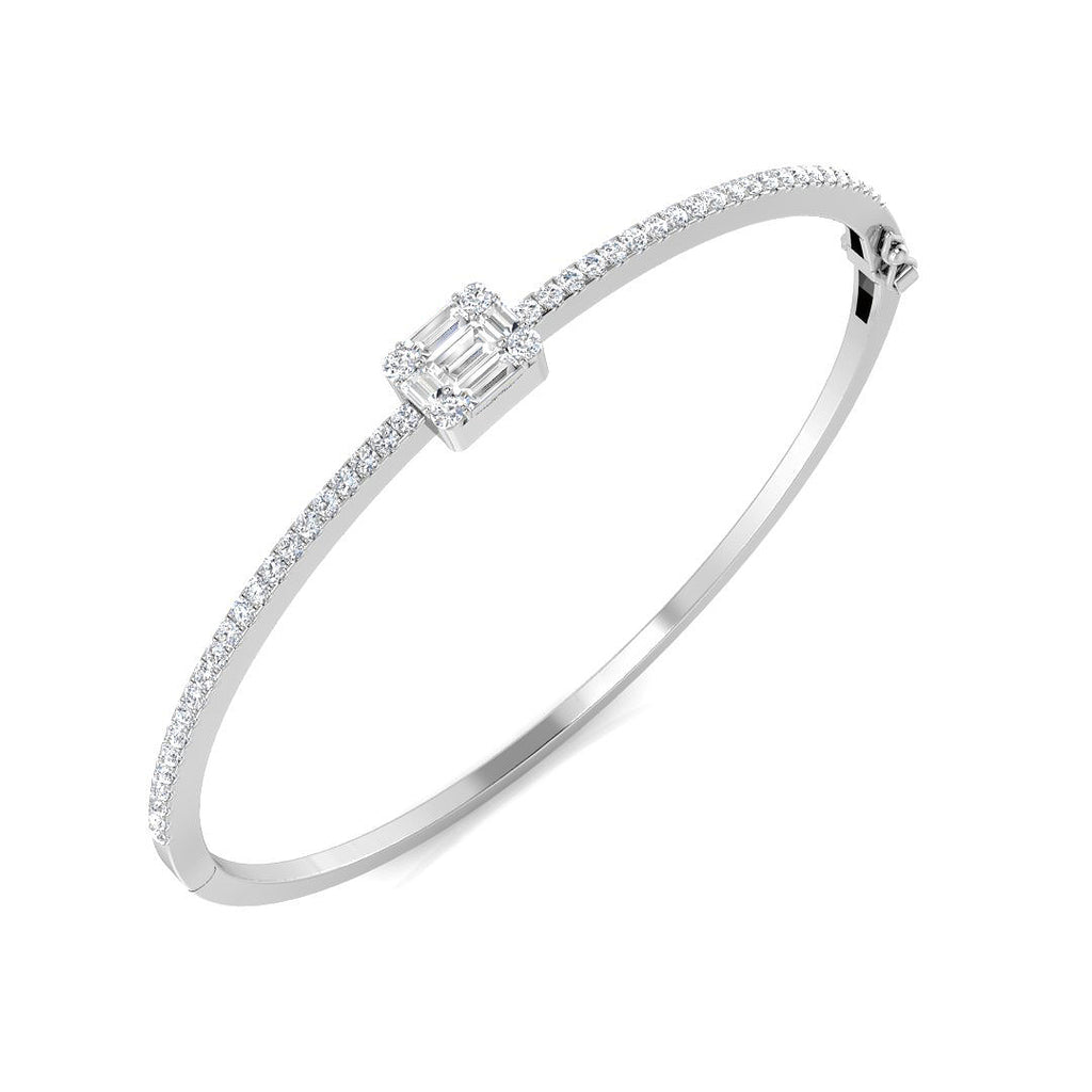 SBK976 — Bangle - 9k White Gold