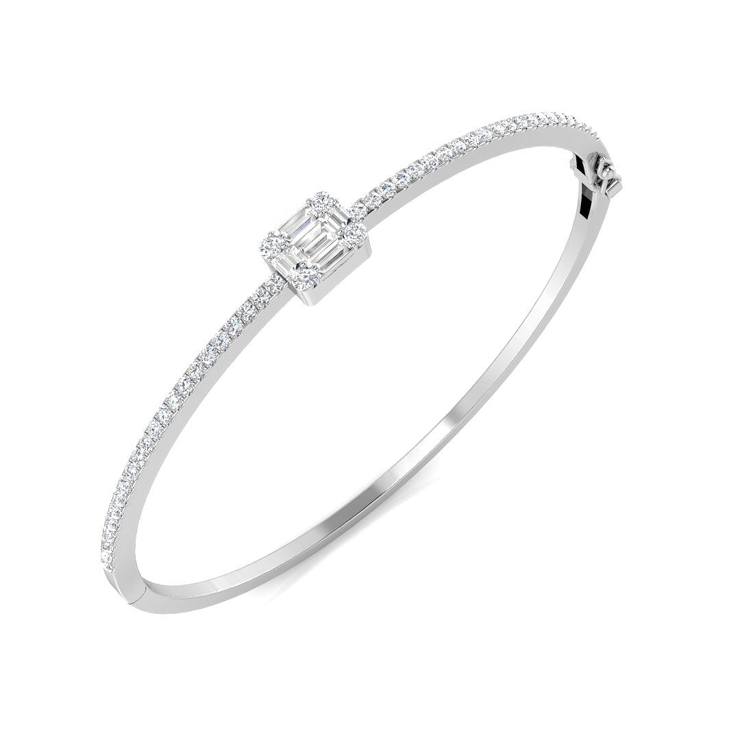 SBK976 — Bangle - 9k White Gold