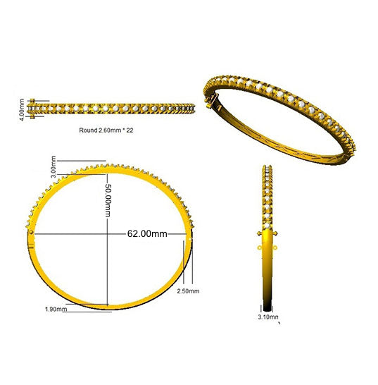 SBK984 — Bangle - 9k Yellow Gold detail