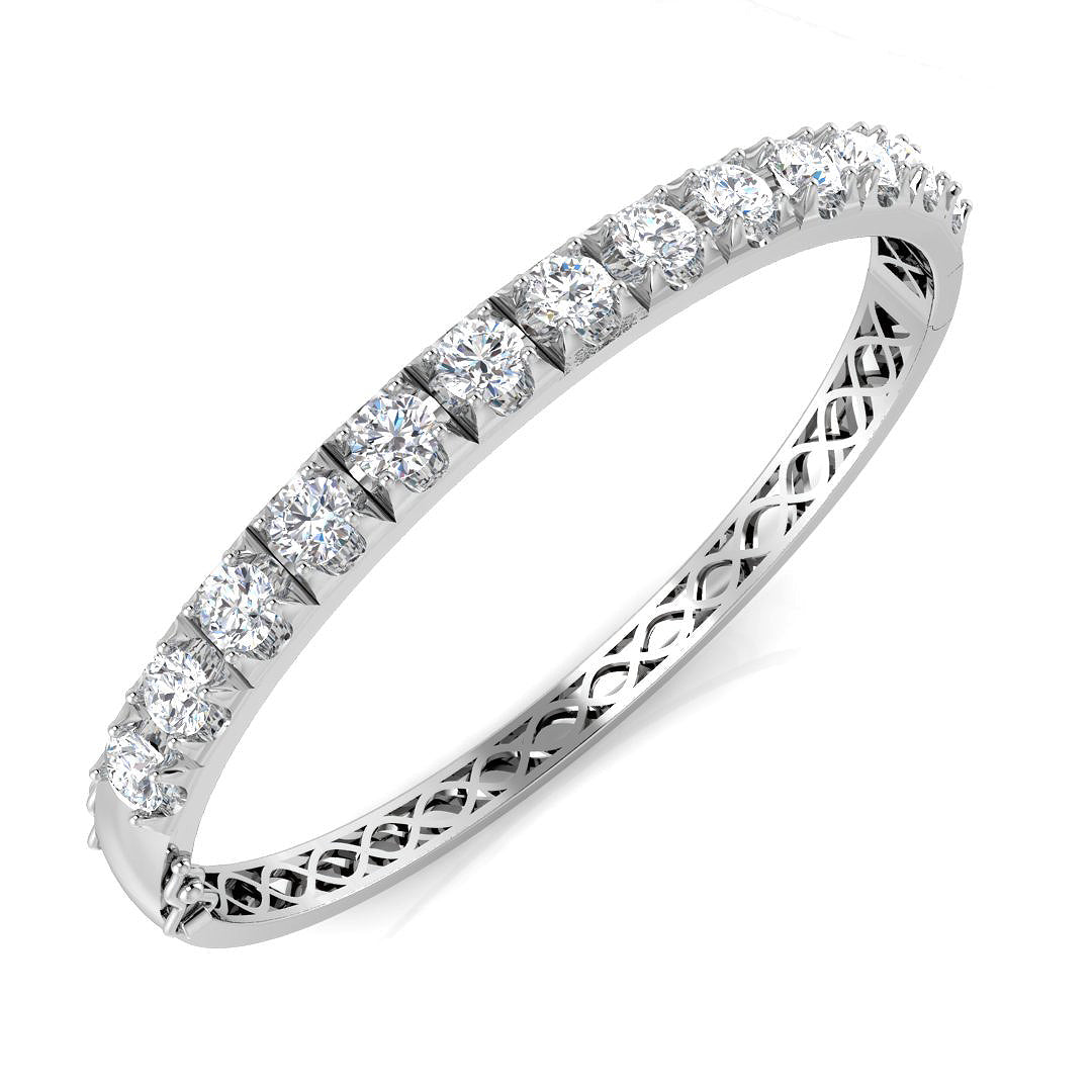 SBK988 — Bangle - 9k White Gold