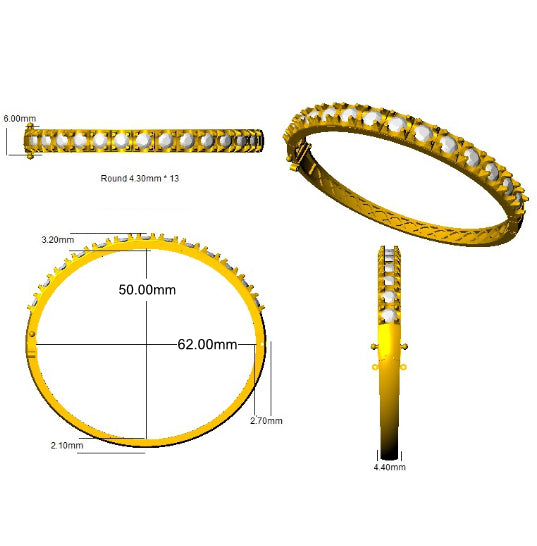 SBK988 — Bangle - 9k Yellow Gold detail