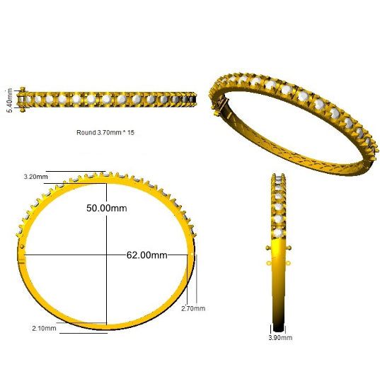SBK990 — Bangle - 9k Yellow Gold detail