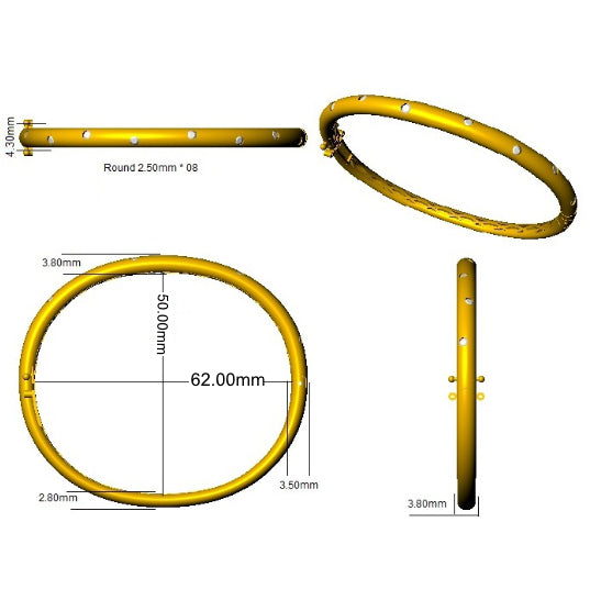 SBK998 — Bangle - 9k Yellow Gold detail