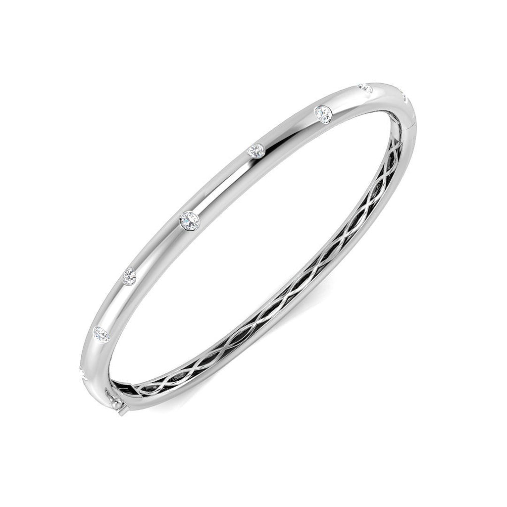 SBK998 — Bangle - 9k White Gold