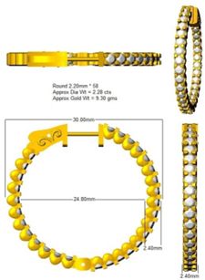 SE6740 — Earrings - 9k Yellow Gold detail