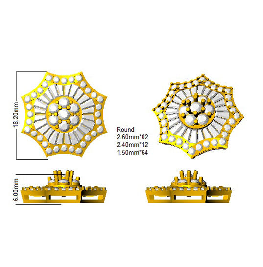 SE2174 — Earrings - 9k Yellow Gold detail