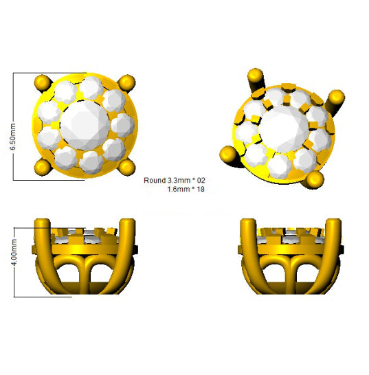 SE2603 — Earrings - 9k Yellow Gold detail