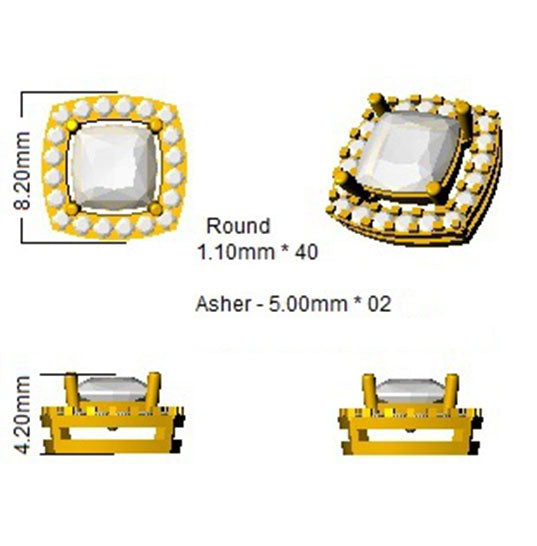 SE3511 — Earrings - 9k Yellow Gold detail