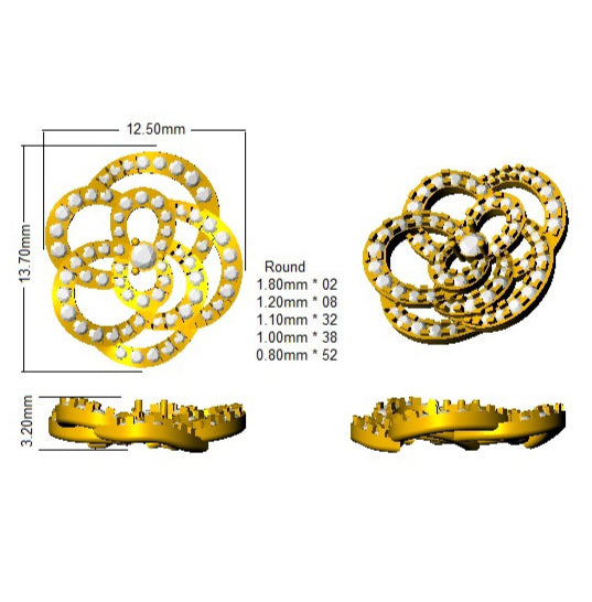 SE3738 — Earrings - 9k Yellow Gold detail
