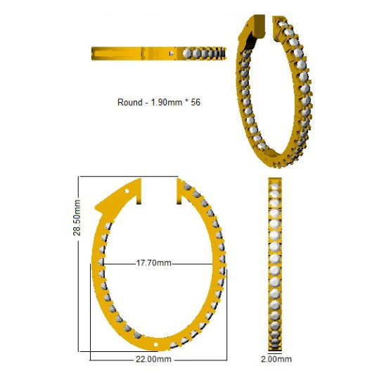 SE4075 — Earrings - 9k Yellow Gold detail