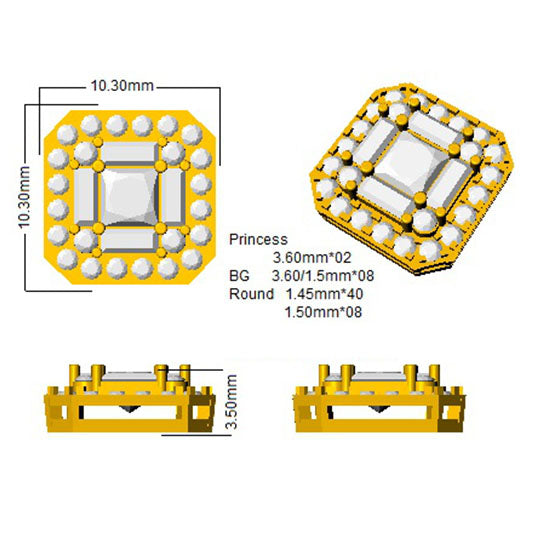 SE4099 — Earrings - 9k Yellow Gold detail