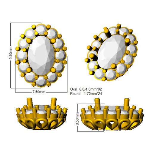 SE4189 — Earrings - 9k Yellow Gold detail