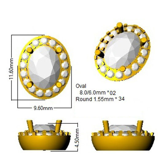 SE4342A — Earrings - 9k Yellow Gold detail