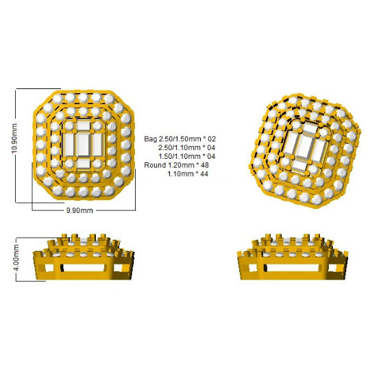 SE4350 — Earrings - 9k Yellow Gold detail