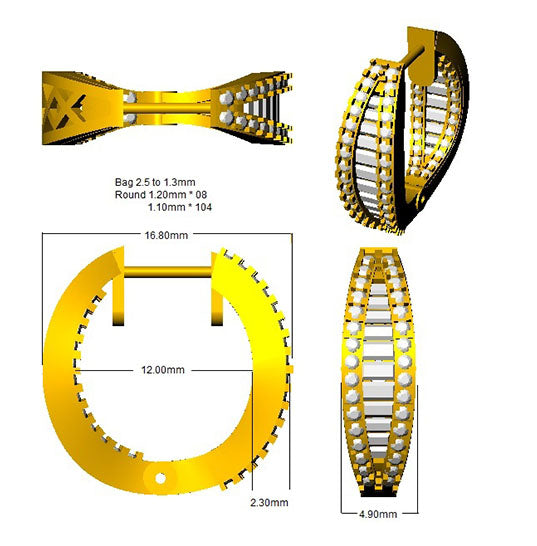 SE4369 — Earrings - 9k Yellow Gold detail