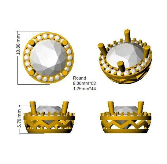 SE4383 — Earrings - 9k Yellow Gold detail