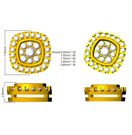 SE4523 — Earrings - 9k Yellow Gold detail