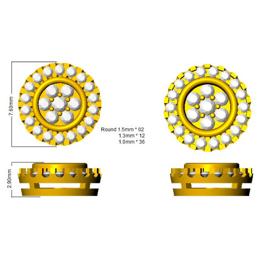 SE4524 — Earrings - 9k Yellow Gold detail