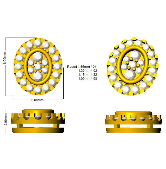 SE4525 — Earrings - 9k Yellow Gold detail