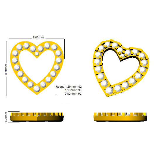 SE4528 — Earrings - 9k Yellow Gold detail
