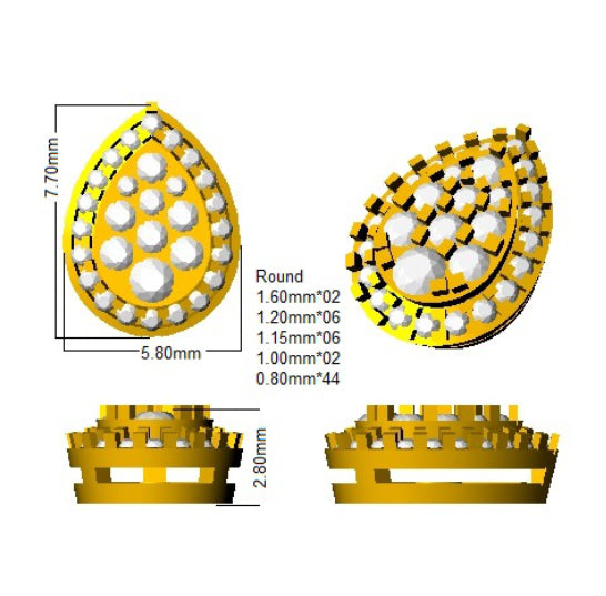 SE4539 — Earrings - 9k Yellow Gold detail