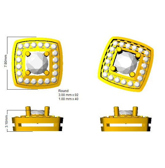SE4543 — Earrings - 9k Yellow Gold detail
