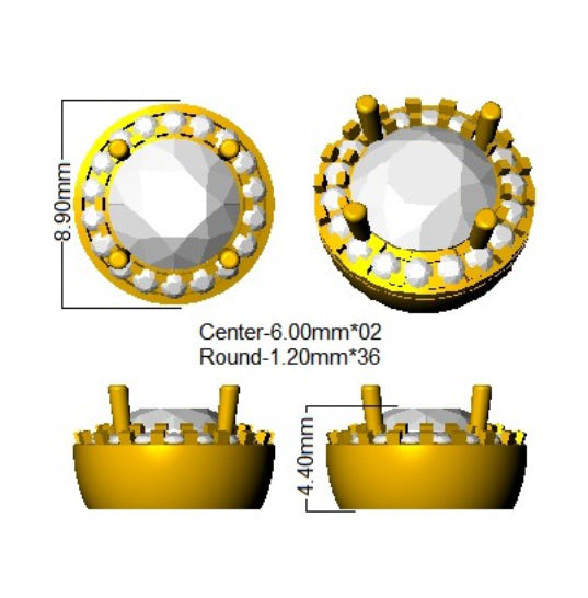 SE4547A — Earrings - 9k Yellow Gold detail