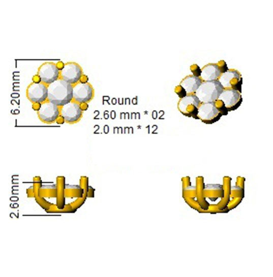 SE4565 — Earrings - 9k Yellow Gold detail