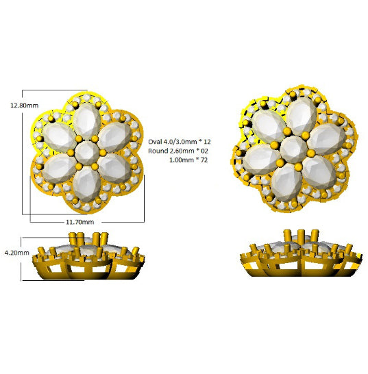 SE4566 — Earrings - 9k Yellow Gold detail