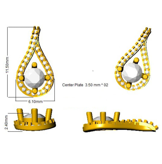 SE4575 — Earrings - 9k Yellow Gold detail