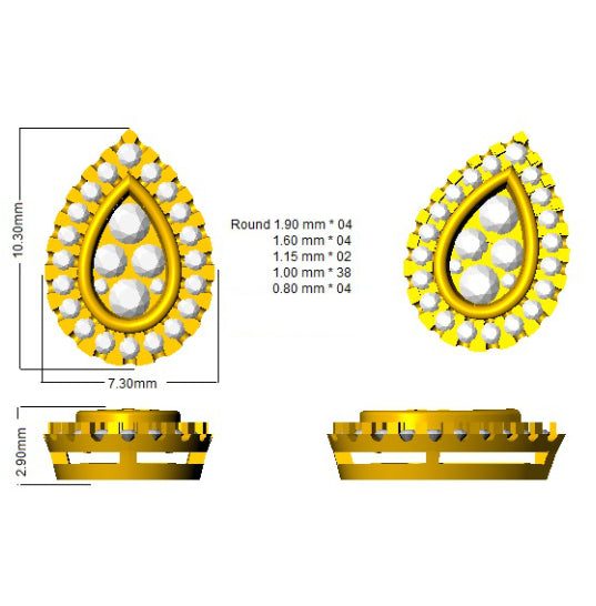 SE4578 — Earrings - 9k Yellow Gold detail