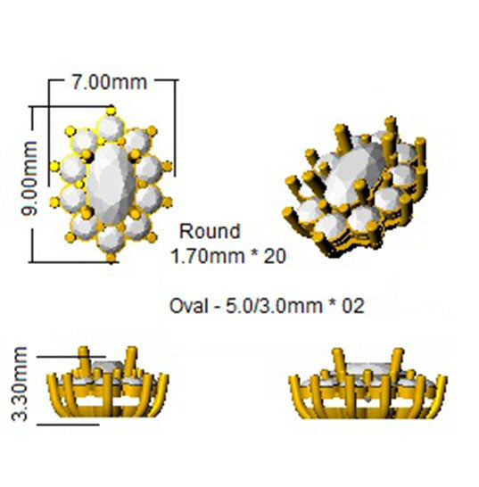 SE4589 — Earrings - 9k Yellow Gold detail