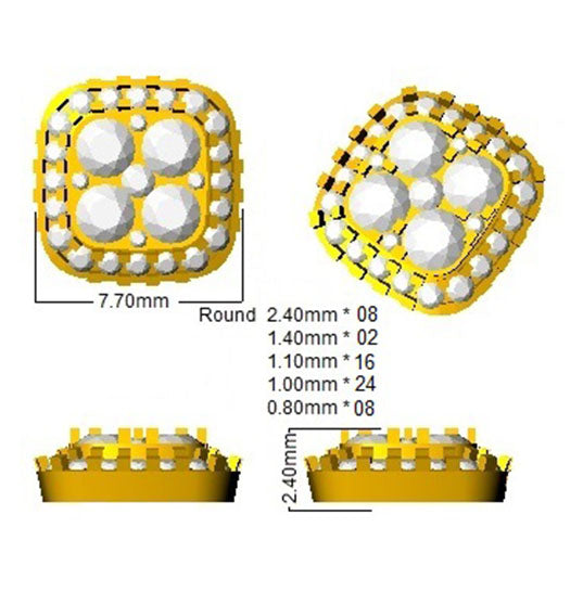 SE4593 — Earrings - 9k Yellow Gold detail