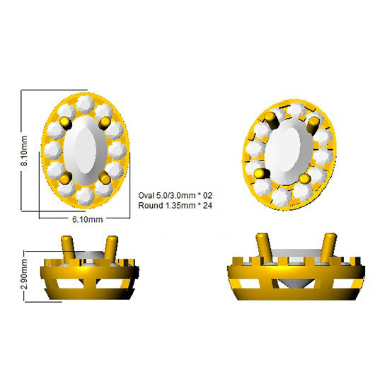 SE4601 — Earrings - 9k Yellow Gold detail
