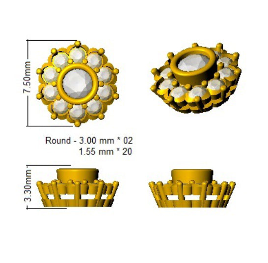 SE4605 — Earrings - 9k Yellow Gold detail