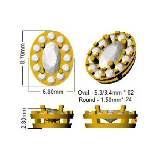 SE4610A — Earrings - 9k Yellow Gold detail