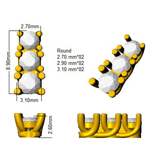 SE4619 — Earrings - 9k Yellow Gold detail