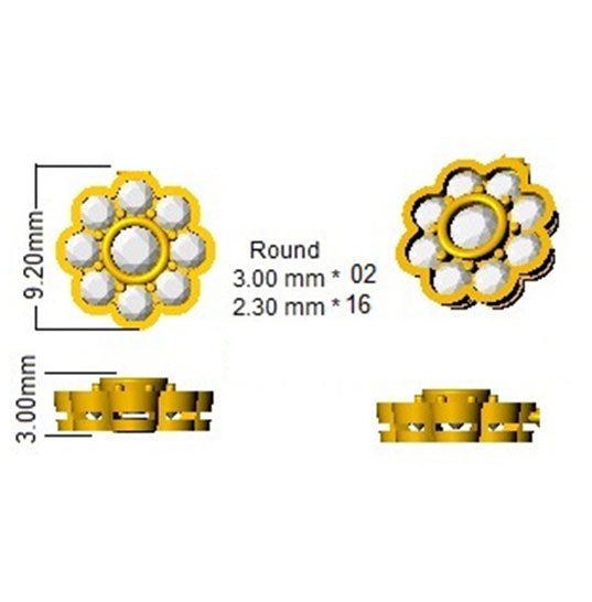 SE4621 — Earrings - 9k Yellow Gold detail